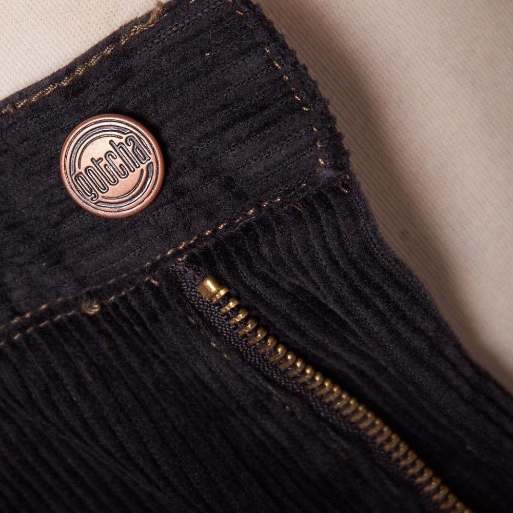 Vintage 1990s Gotcha Black Corduroy Pants
